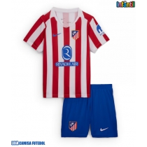 Camisa de Futebol Atletico Madrid Equipamento Principal Infantil 2025-26 Manga Curta (+ Calças curtas)